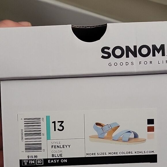 Light Blue Strappy Girls Sandals - Picture 3 of 3